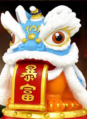 中国风醒狮摆件客厅国潮文创舞狮招财桌面装饰品乔迁公司开业礼物