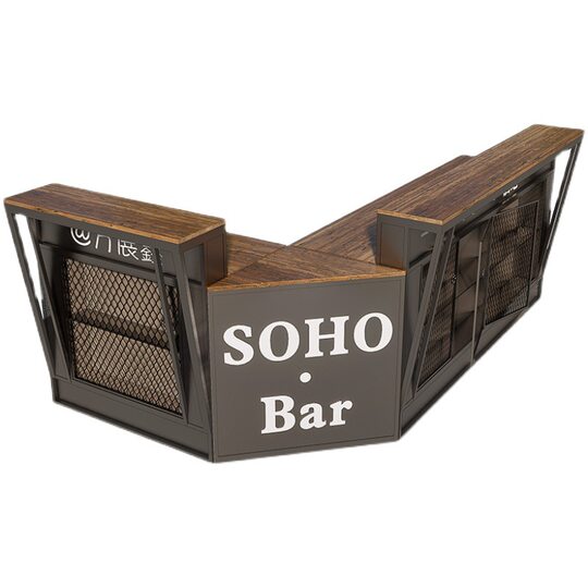 Industrieller Stil, Bar, Kaffeebar, Theke, Eisen, Retro-Restaurant, Hotel, kreative Ecke, Kassierer, Rezeption, Shop