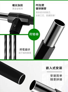 花园植物拱门花架庭院铁艺户外不锈钢半拱门月季铁线莲攀爬藤支架