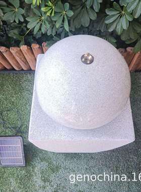 环保太阳能板简约上下组合式风水流水庭院室内装饰喷泉摆件-3