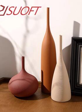 意大利设计师装饰集手刷Wabi-Sabi风格陶瓷覆古装饰高端花瓶礼品