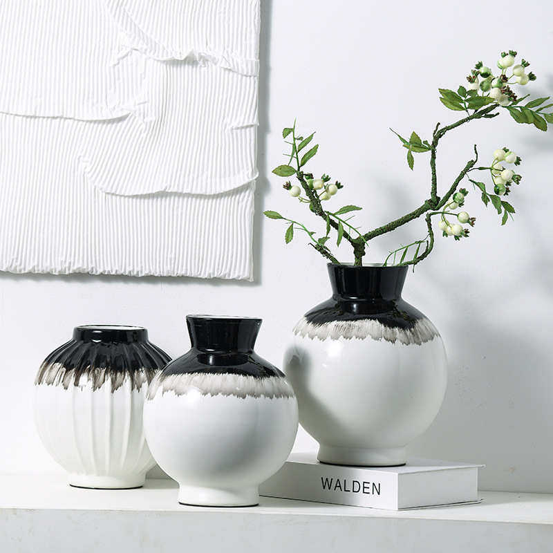 雨彤简约现代新中式陶瓷花瓶摆件样板房家居书房储物罐装饰工艺品,淘宝优惠券,粉丝福利购,淘宝优惠卷