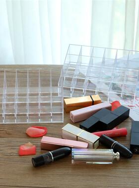 Trapezoidal transparent 24-slot cosmetic lipstick organizer,