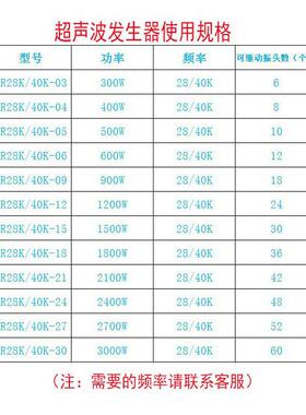 投入超声波清洗机发生器工业振板电源振头电箱28K40KHz可定制多频