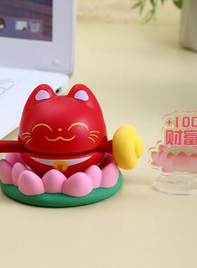 木鱼玩具小解压桌面摆件办公室情绪稳定神器好运招财猫生日礼物女