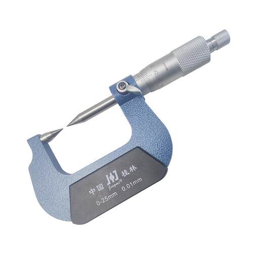 桂林精密双尖头外径千分尺0-25-50-75-100mm耐用30度高精度0.01 - 图3