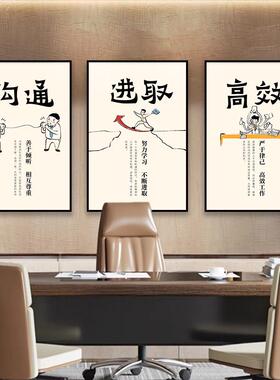 创新共赢办公室挂墙画会议室背景墙面装饰画公司文化墙励志挂画竖