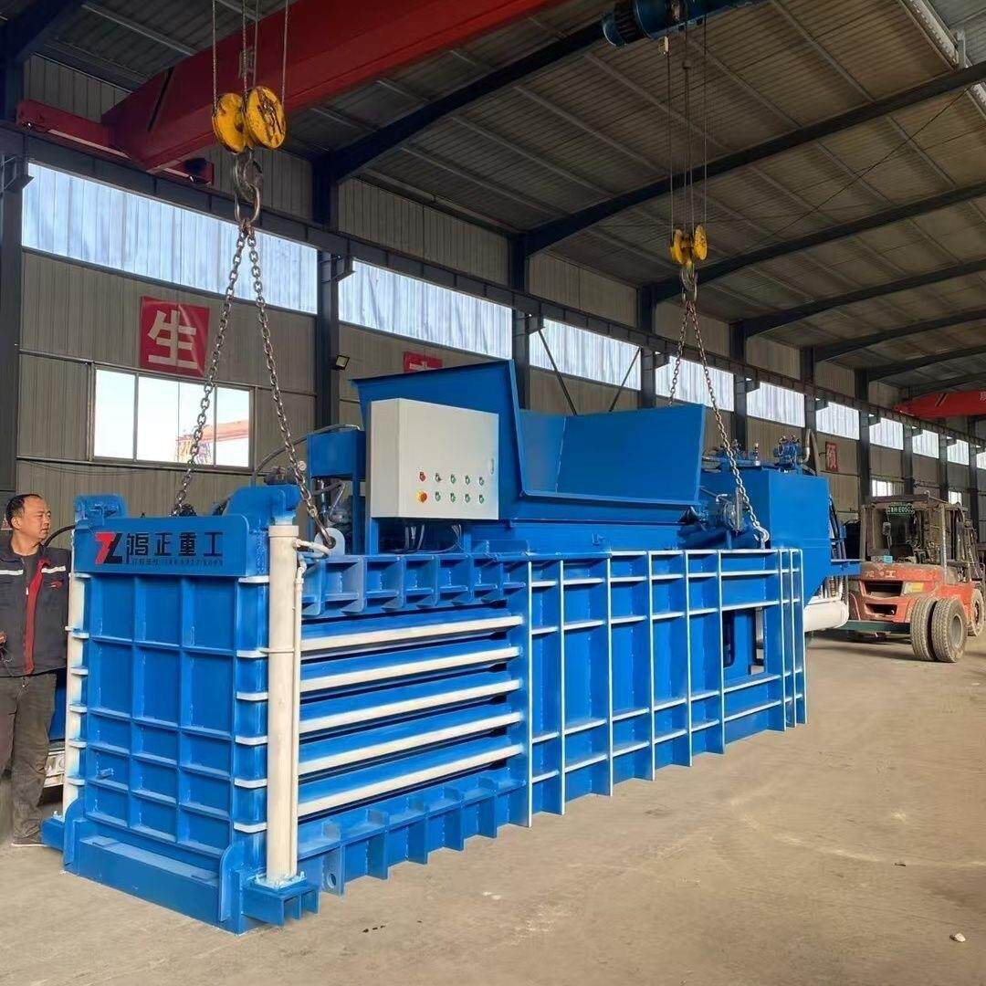 Chinese herbal medicine straw horizontal fully automatic hydraulic baler straw bundle compressed plastic can film baling
