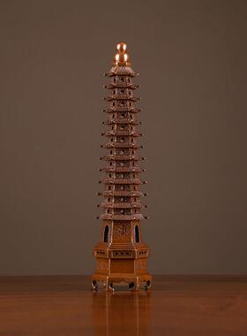 紫铜13层文昌塔摆件9九层送孩子礼物书房书桌面办公室装饰工艺品