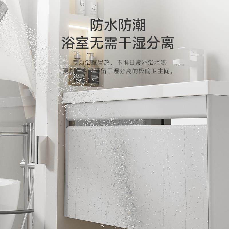 小户型不锈钢浴室柜组合深陶瓷一体洗手盆挂墙式卫浴柜阳台卫生间,淘宝优惠券,粉丝福利购,淘宝优惠卷