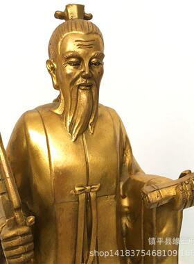 铜手拿神鞭姜太公铜像封神榜姜子牙神像铜器金属工艺品