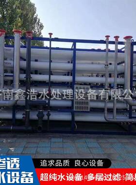 大型工业反渗透设备化工厂双级RO纯水机地下水过滤软化净水设备