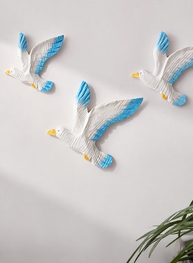 地中海和平鸽背景墙仿真装饰摆件