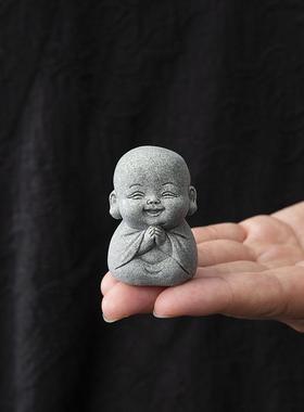 创意四不小和尚家居摆件桌面茶宠装饰品微景观造景工艺品礼物