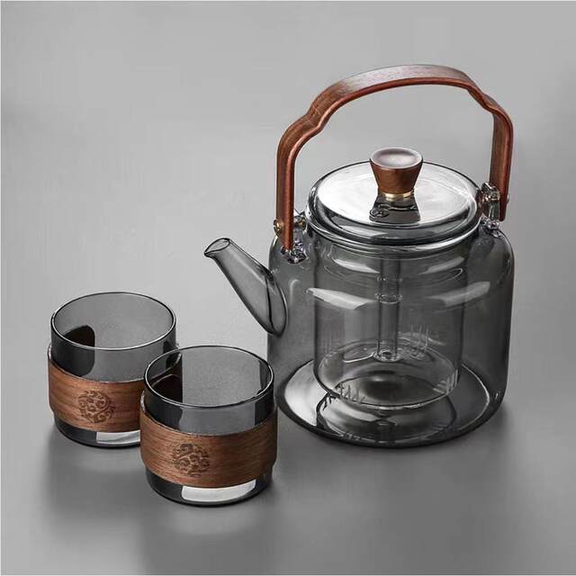 ເຕົາໄຟຟ້າ borosilicate ສູງ ເຕົາເຊລາມິກໃຫ້ຄວາມຮ້ອນເຄື່ອງເຮັດຊາໃນຄົວເຮືອນງ່າຍດາຍເຕົາຊາ - ຫມໍ້ຫຸງຕົ້ມຊາຊຸດກະເປົ໋າ