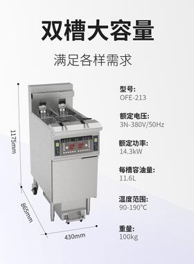 一喜OFE-213滤油炸锅电脑版双槽油炸炉立式双缸双筛