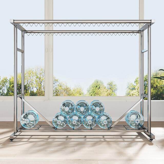 Rural yard clothes rack stainless steel floor-standing thickened household outdoor balcony outdoor windproof sheets and quilt cover