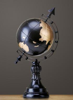 欧美风格家饰 美式转动地球摆件摆设 树脂工艺品摆件 实用创意