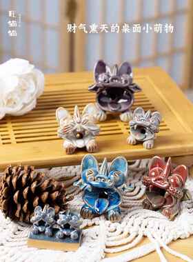 瓦猫云南大理丽江旅游送礼原创手工招财猫灵兽陶瓷礼物创意装饰品