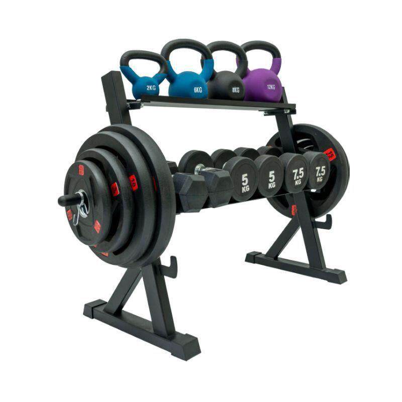 New multi-functional dumbbell rack, adjustable kettle barbell rack, fitness equipment home storage multi-function