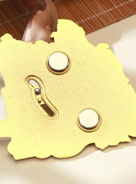 安徽黄山文创冰箱贴中国城市定制金属烤漆国风国潮立体冰箱贴定做