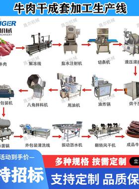 内蒙古手撕牛肉干全套设备 香辣鸡肉感生产线 酱牛肉加工生产线