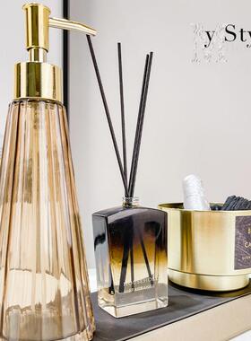 包邮北欧轻奢化妆室无火香薰小摆件样板间浴室洗漱套装组合装饰品