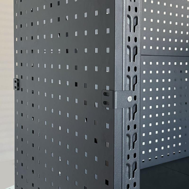 Thickened storage shelf hole plate equipment debris tools storage square hole plate metal floor-standing multi-layer storage rack