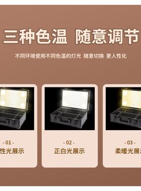 专业跟妆师化妆箱高级LED镜子带灯2025新款手提便捷大容量用收纳