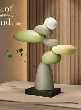 艺术客礼厅电柜视旁边落地大型摆件轻奢GYN时关来运转高级艺术品