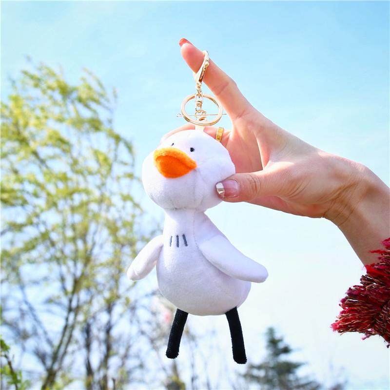 网红鸭加油小白鸭子毛绒玩偶公仔挂件可爱丑萌钥匙扣书包包挂饰女,淘宝优惠券,粉丝福利购,淘宝优惠卷