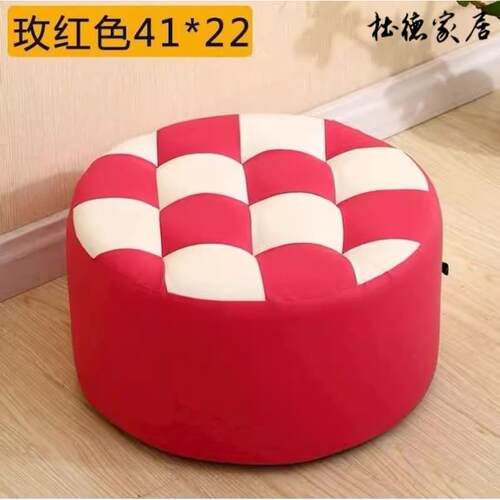 沙发凳板凳脚踏衣帽间矮小凳子软座椅子家用坐墩房间客厅久坐舒服 - 图1