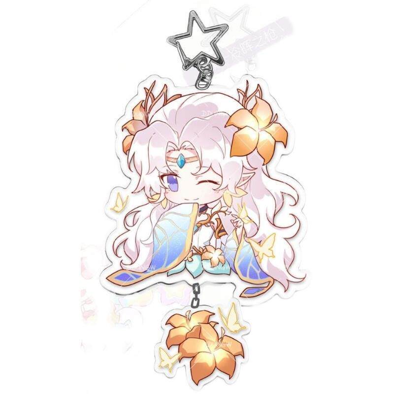 王者荣耀皮肤王者游戏荣耀动漫周边亚克力夹层皮肤挂件李白小乔马超韩信钥匙扣