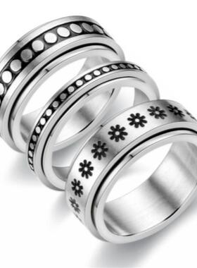 Anxiety Ring Figet Spinner Rings For Women & Men Stainless S