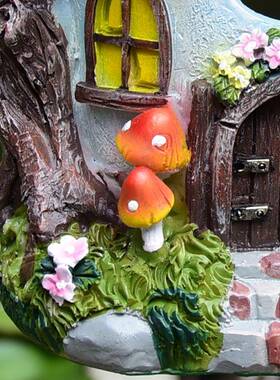 户外庭院花园大树鸟屋创装居品民大树树屋饰宿幼儿园造景摆件意家