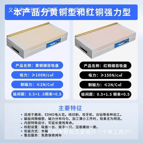 OZO永磁吸盘磨床平面密集磁台火花机线切割雕刻机细目磁盘 - 图0
