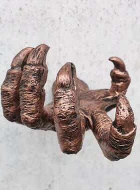 北欧哥特风雕像撒旦恶魔之手爪子雕塑树脂工艺品摆件墙壁手臂装饰