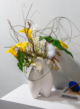 仿真花假花摆设沙发角几摆件茶几边几客厅玄关插花摆花洽谈桌花艺