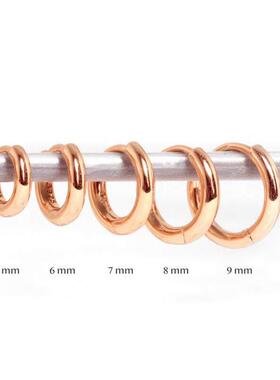 Aide 925 Sterling Silver Rose Gold Small Hoop Earrings For W