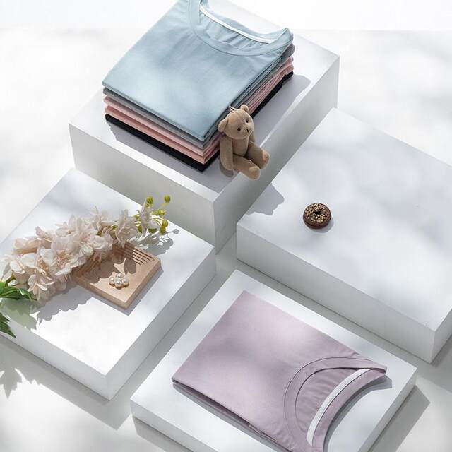 ແມ່ຍິງ modal summer ບາງໆສັ້ນ pajamas summer ice silk cotton top loose single piece T-shirt home wear