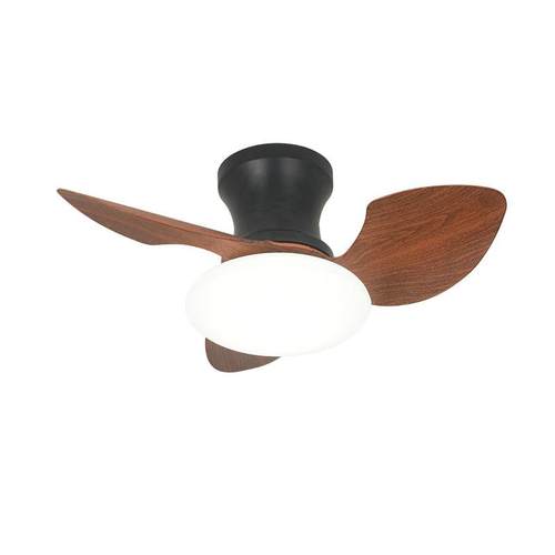 中古木132扇灯胡桃家用餐厅书风房卧室风扇灯智能照一明体家用吊 - 图3