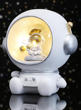梦幻太空宇航员星星小夜灯创意家居装饰儿童储蓄罐树脂工艺品摆件