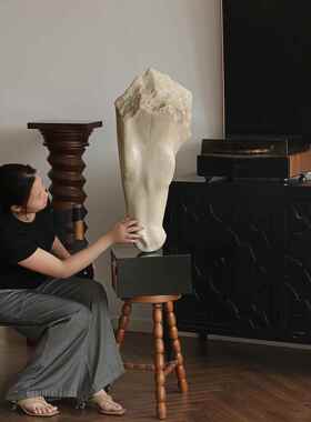 彷豪华石马头景思饮露彷古饰品客厅入口雕塑艺术饰品