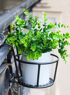花架子阳台栏杆壁挂花架装饰摆件
