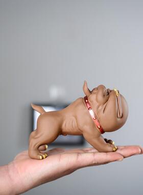 新款陶瓷工艺品招财新年狗摆件中家居客式厅创财意动旺物小狗装饰