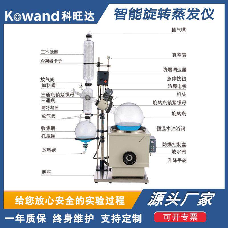 Kwanda electric intelligent rotary evaporation instrument laboratory small distillation equipment vacuum distillation extractor