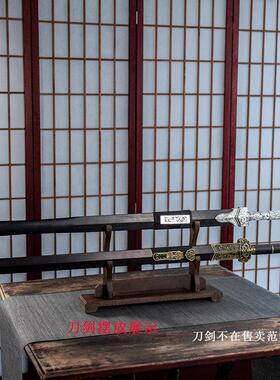 立式大号镇宅鸡翅木宝剑架实木刀架客厅摆件剑托 托多层木质展览