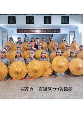 竹编斗笠帽竹帽舞dl-11制蹈表道具竹品晒防防雨钓鱼帽竹演灯罩装