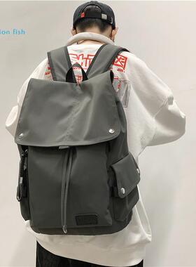 书包女ins日系简约抽绳防水背包潮男休闲初高中大学生双肩包