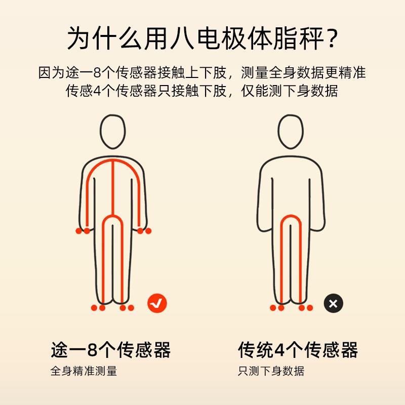 八电极体脂秤电子秤体脂称体重秤体重称家用(支持HUAWEIHiLink) - 图2